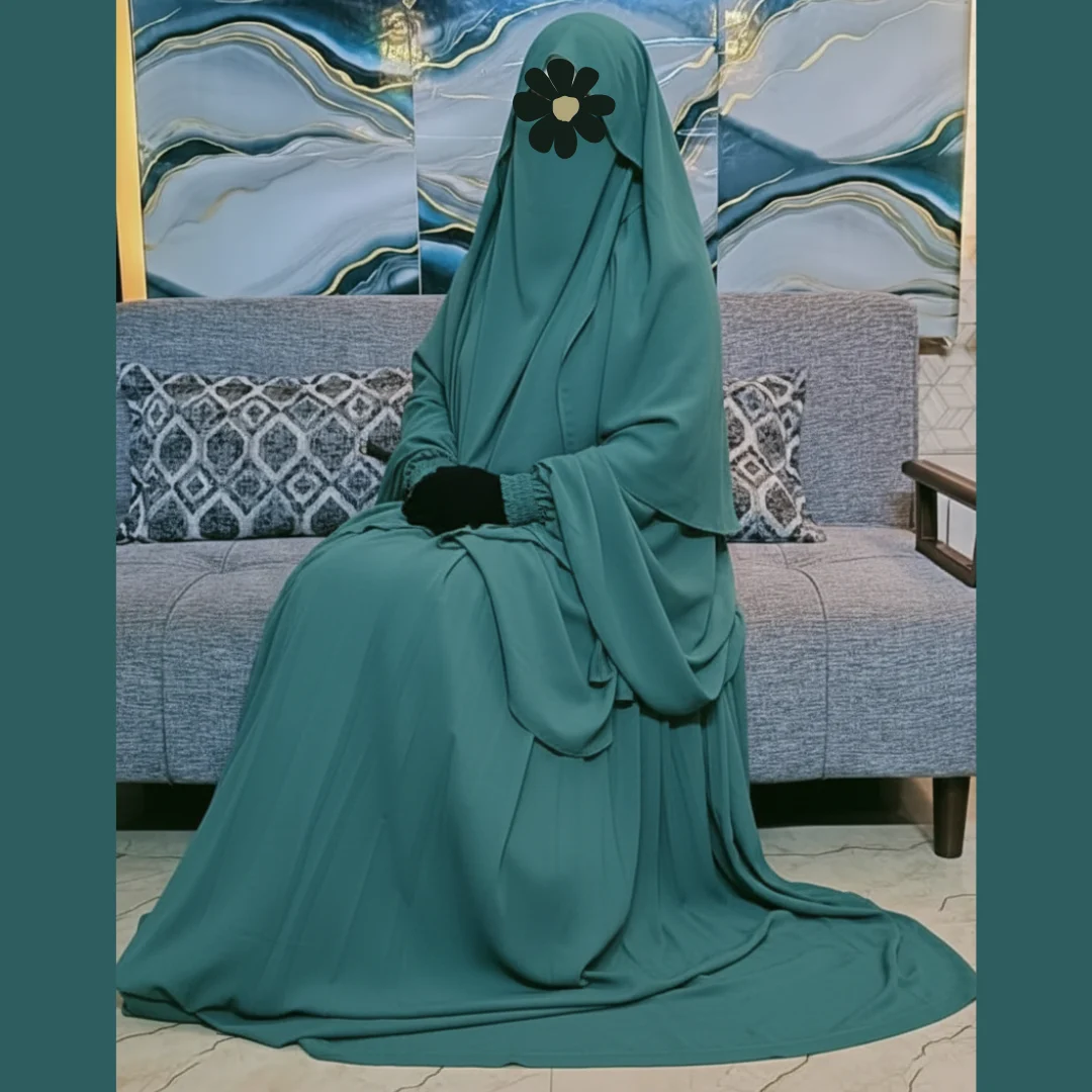 Cherry Fabrics Hoodie Hijab, Nose Niqab & Burkha Set Muttaki105